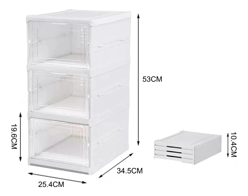 ORGANIZADOR COLGANTE PLEGABLE PARA ZAPATOS DE PLASTICO DURO - 2