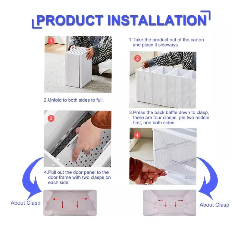 ORGANIZADOR COLGANTE PLEGABLE PARA ZAPATOS DE PLASTICO DURO - 3