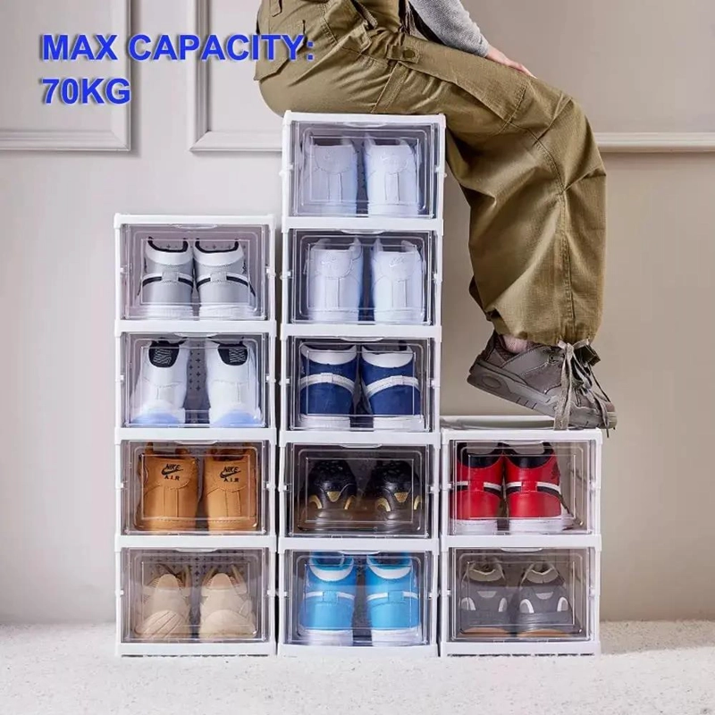 ORGANIZADOR COLGANTE PLEGABLE PARA ZAPATOS DE PLASTICO DURO - 4