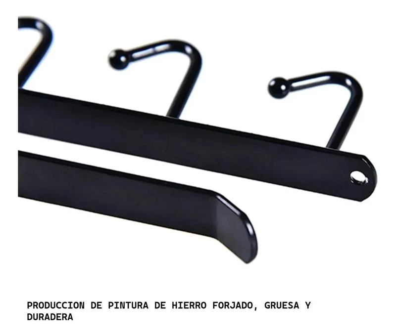 SOPORTE COLGADOR DE COCINA CON 6 GANCHOS PARA TAZAS - 4