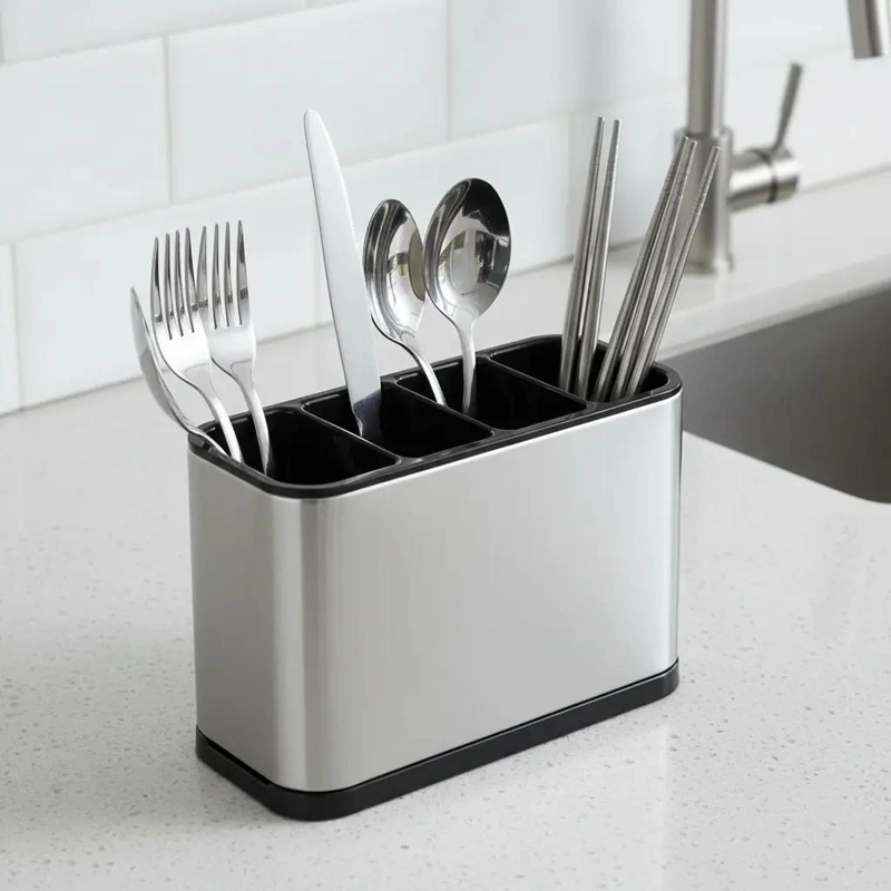 ESCURRIDOR DE CUBIERTOS CON 4 COMPARTIMENTOS PARA COCINA - 8