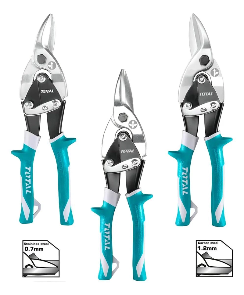 SET DE 3 TIJERAS HOJALATERAS PARA CORTE PRECISO - 1