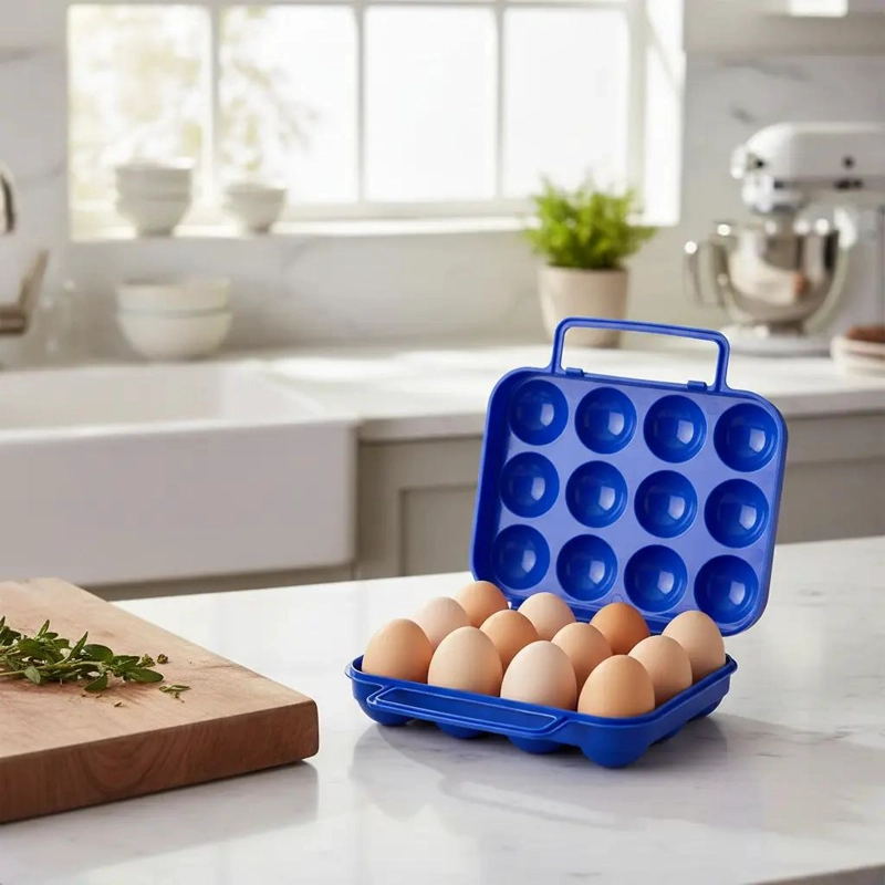 PACK DE 2 ORGANIZADORES DE HUEVOS CON TAPA Y MANIJAS - 1