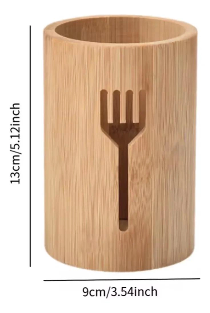 SOPORTE DE BAMBU PARA ORGANIZAR UTENSILIOS DE COCINA - 2