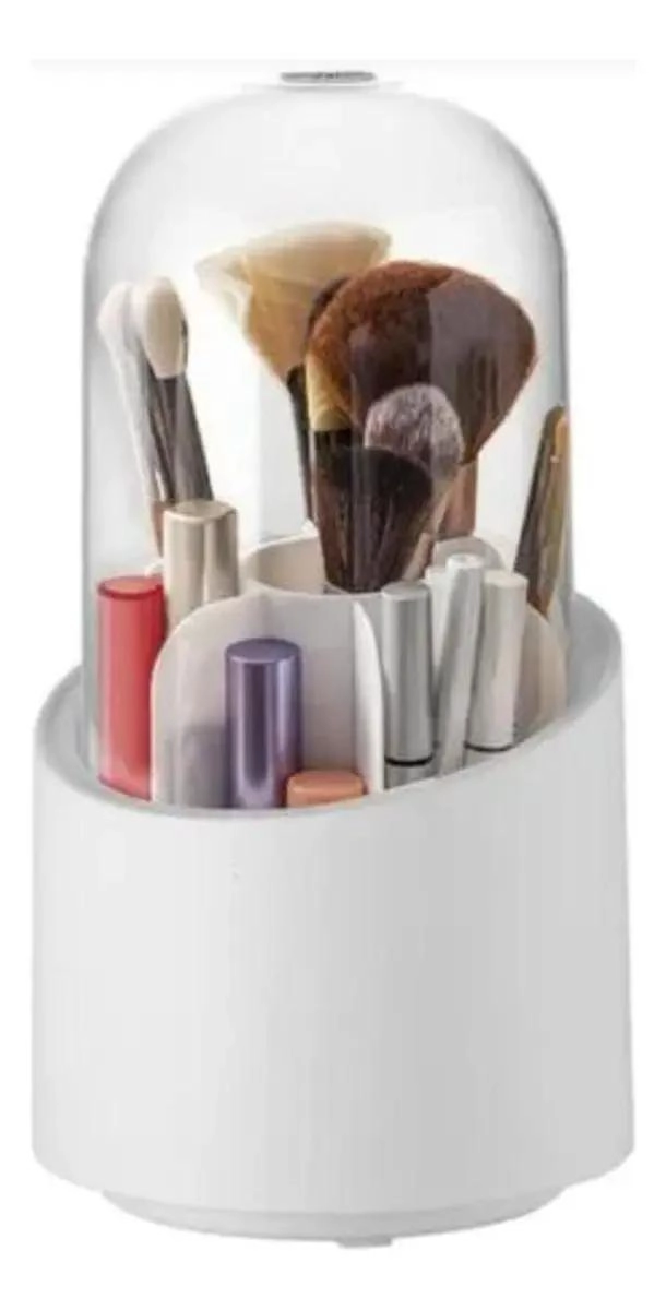 ORGANIZADOR ROTATIVO DE COSME TICOS CON 7 COMPARTIMENTOS EN COLOR BLANCO - 1