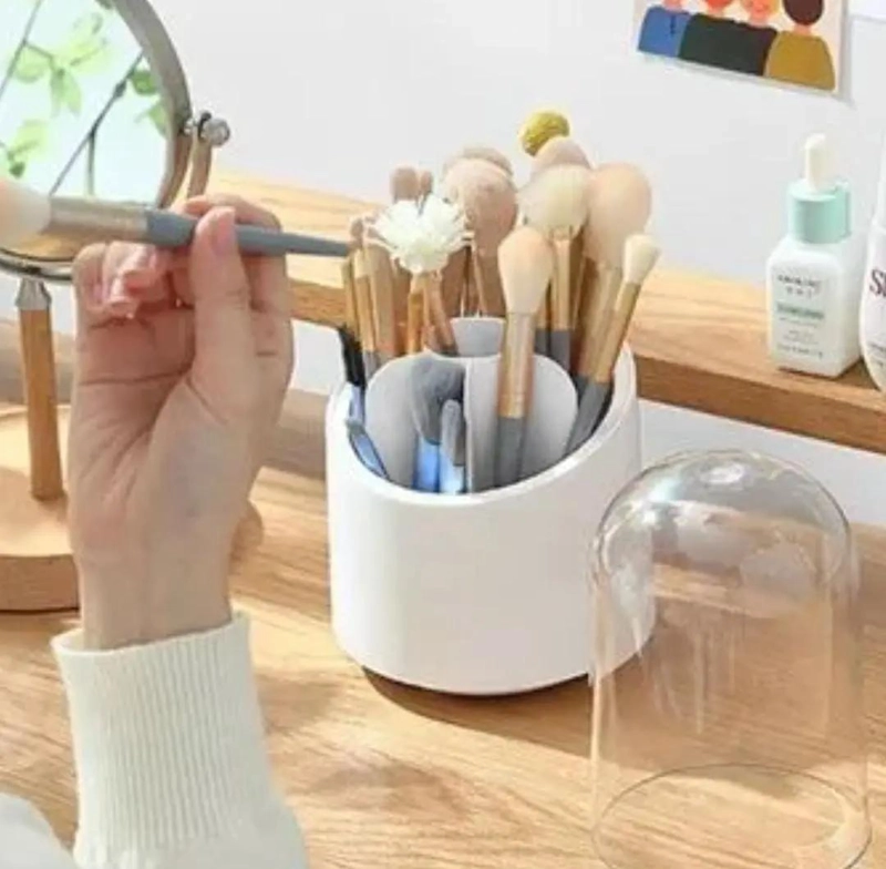 ORGANIZADOR ROTATIVO DE COSME TICOS CON 7 COMPARTIMENTOS EN COLOR BLANCO - 2