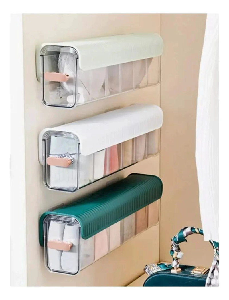 ORGANIZADOR DE PARED MULTIFUNCIONAL PARA ROPA INTERIOR CON 5 ESPACIOS - 4