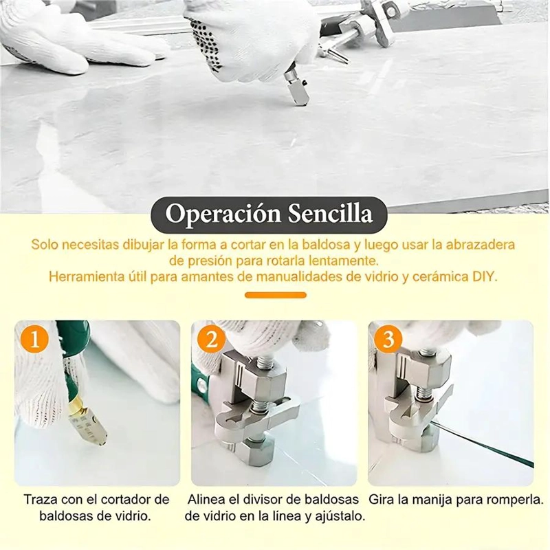 JUEGO CORTADOR MULTIFUNCION PARA VIDRIO Y CERAMICA - 8