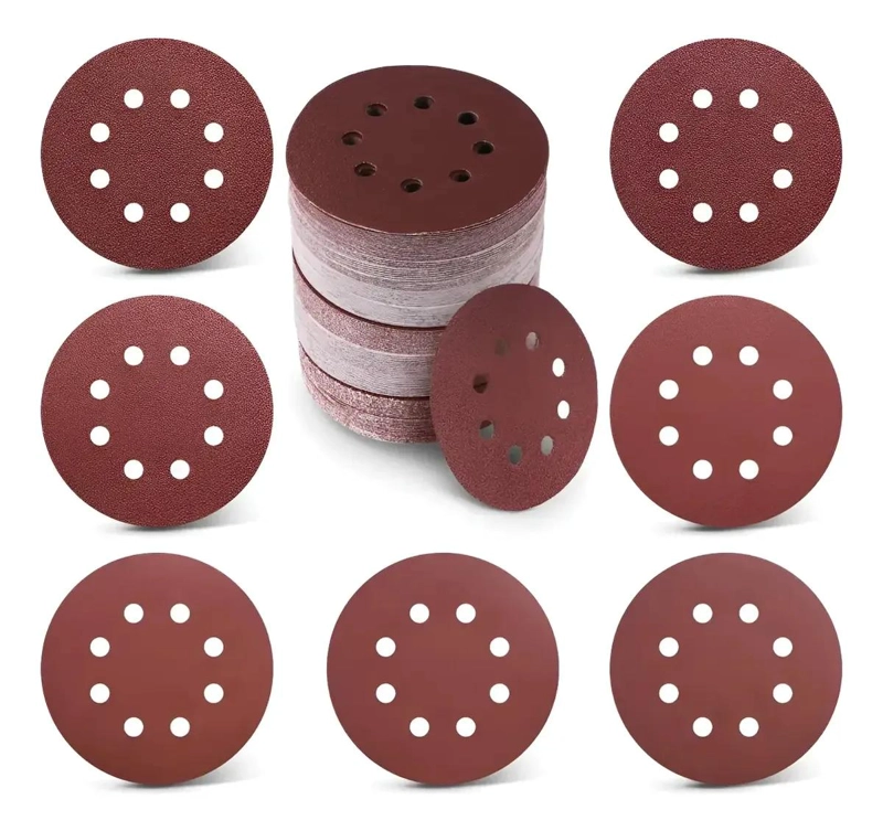 PACK DE 200 DISCOS DE LIJA 5 PULGADAS 8 AGUJEROS - 1