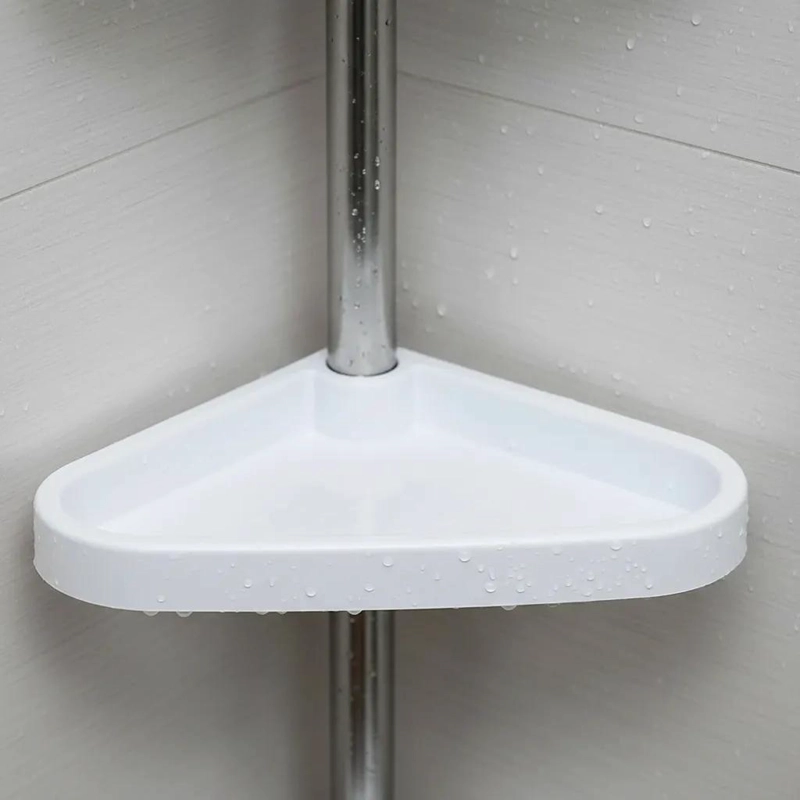 ESTANTE ESQUINERO TELESCOPICO PARA BAÑO CON 4 REPISAS - 2