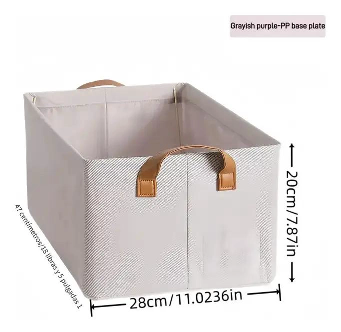 CAJA ORGANIZADORA PLEGABLE BEIGE PARA ALMACENAMIENTO DE ROPA - 7