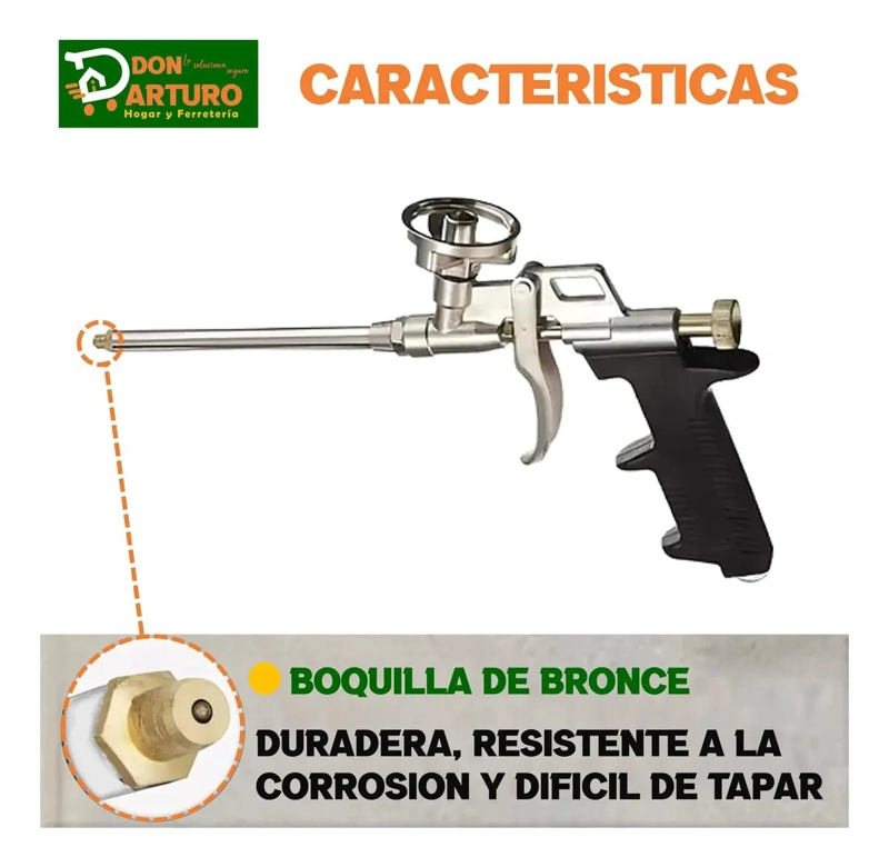 PISTOLA DE ESPUMA POLIURETANO APLICADOR ERGONOMICO - 4