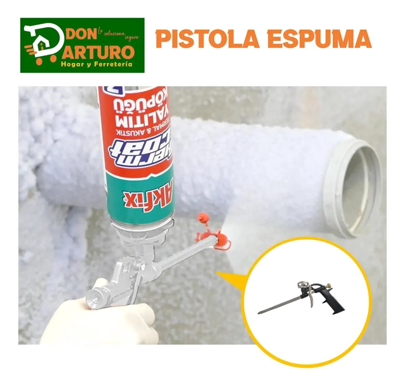 PISTOLA DE ESPUMA POLIURETANO APLICADOR ERGONOMICO - 8