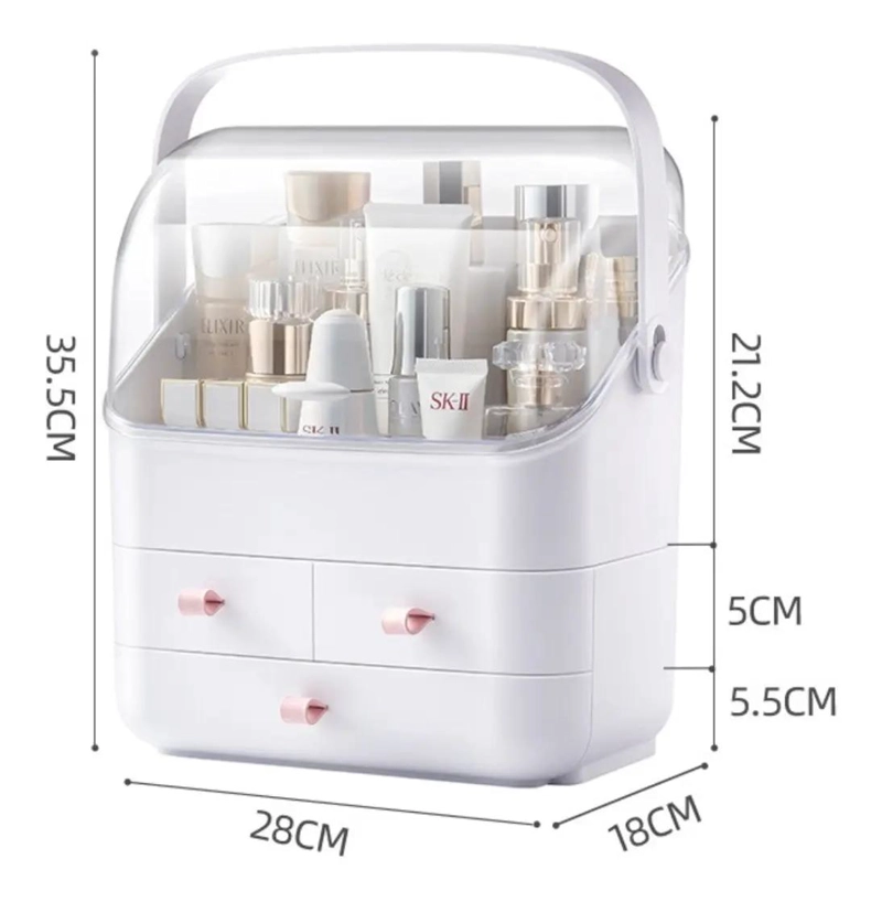 ORGANIZADOR DE MAQUILLAJE CON GRAN CAPACIDAD Y DISEÑO ELEGANTE - 7