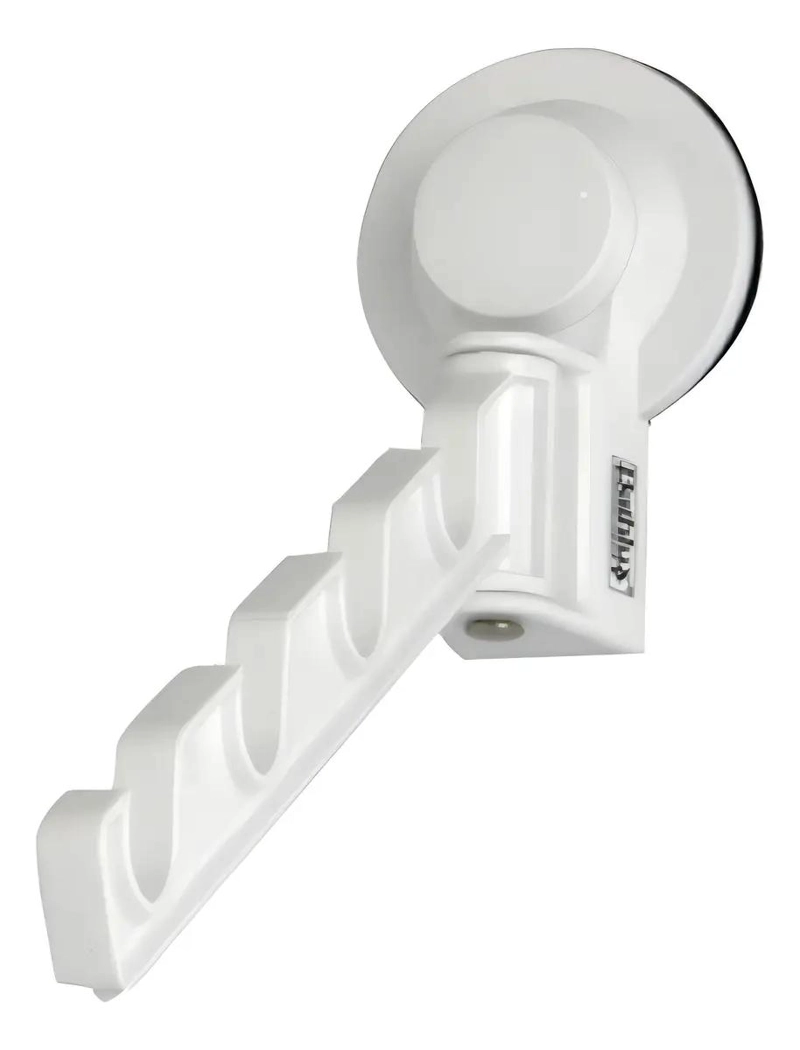 COLGADOR PLEGABLE CON VENTOSA PARA ROPA BLANCO RESISTENTE 2KG - 4
