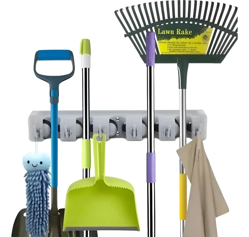 ORGANIZADOR DE PARED PARA ESCOBAS Y HERRAMIENTAS DE LIMPIEZA - 1