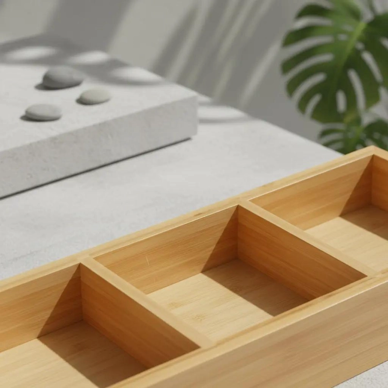 CAJA ORGANIZADORA DE MADERA CON 3 COMPARTIMIENTOS - 3
