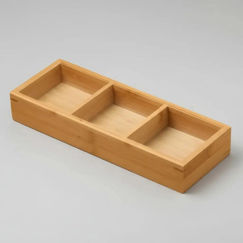 CAJA ORGANIZADORA DE MADERA CON 3 COMPARTIMIENTOS - 4