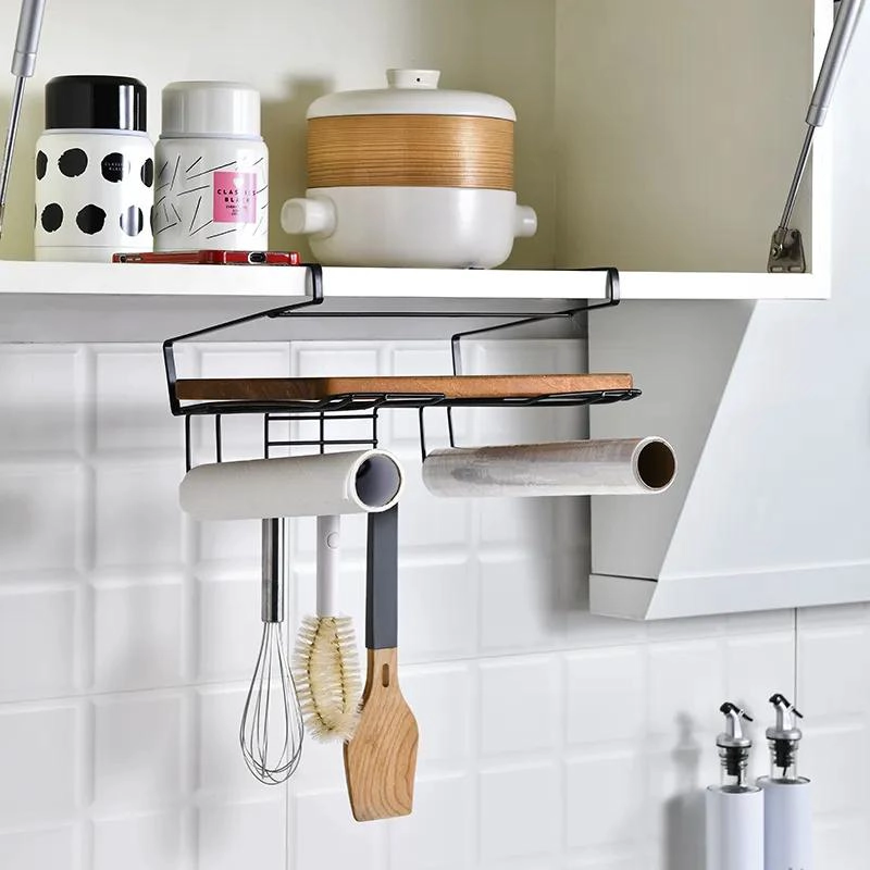 ORGANIZADOR METALICO COLGANTE PARA COCINA CON GANCHOS - 3