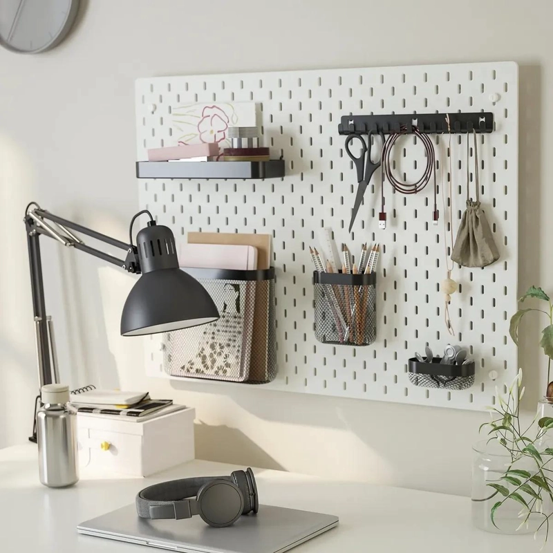 PERCHERO DE PARED CON GANCHOS DE ACERO PARA ORGANIZACION - 4