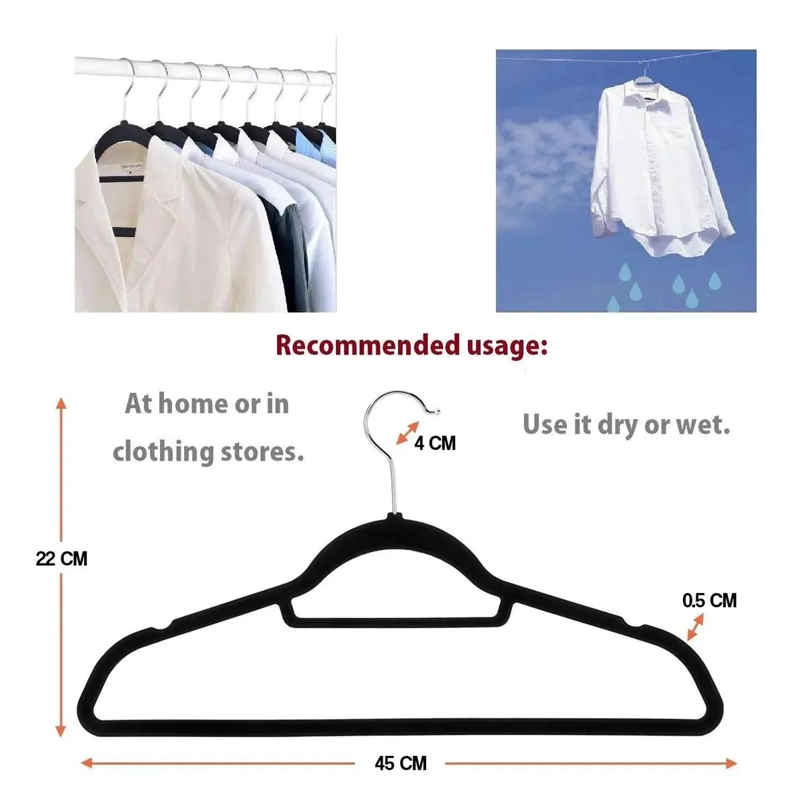 PACK DE 10 COLGADORES DE ROPA TERCIOPELO ANTIDESLIZANTE - 5