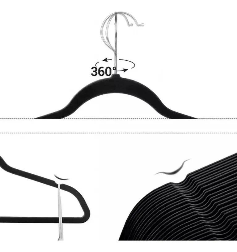 PACK DE 10 COLGADORES DE ROPA TERCIOPELO ANTIDESLIZANTE - 6