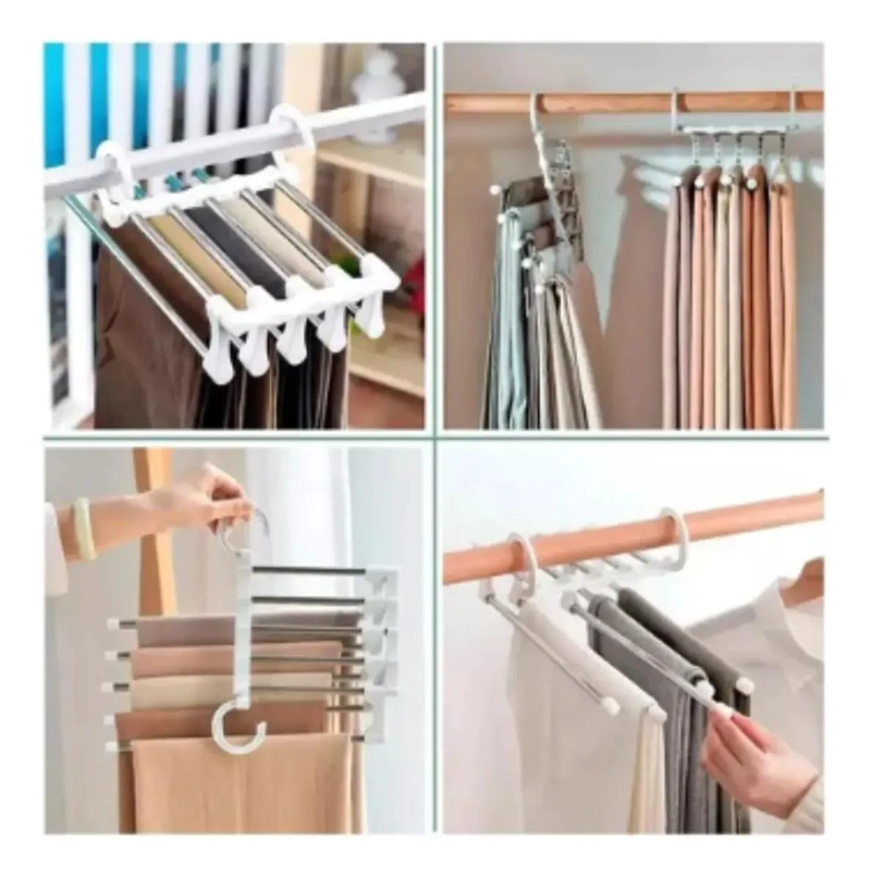 PACK DE 2 COLGADORES PLEGABLES PARA ROPA Y PANTALONES - 7