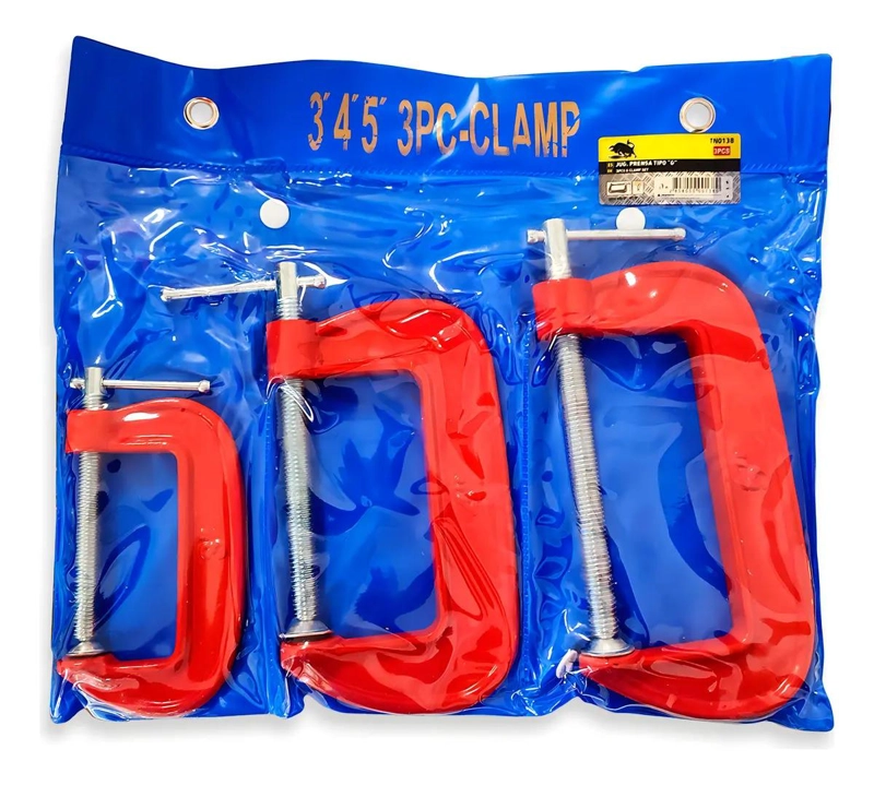 PACK DE 3 PRENSAS SARGENTOS DE ACERO - 7