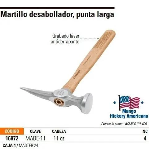 MARTILLO DESABOLLADOR 11 OZ CON MANGO ERGONOMICO - 2