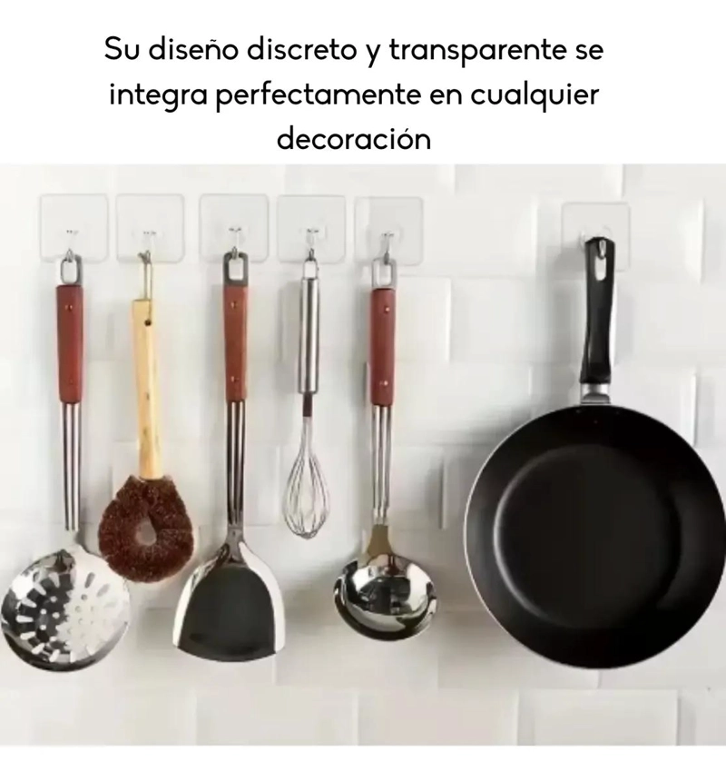GANCHOS ADHESIVOS PARA ORGANIZAR ESPACIOS EN EL HOGAR - 4