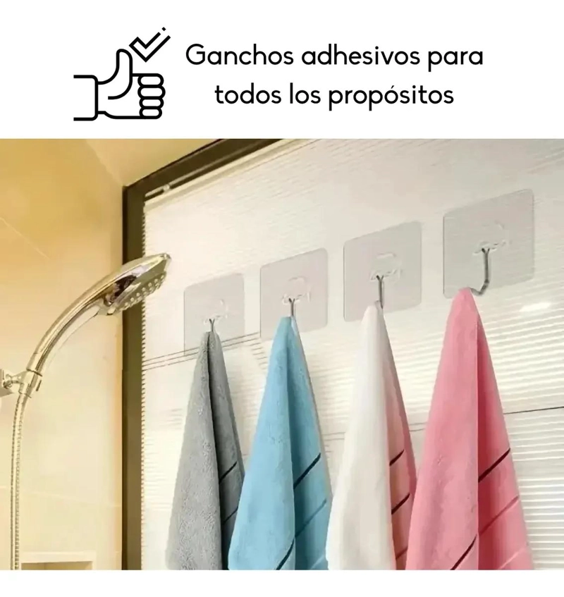 GANCHOS ADHESIVOS PARA ORGANIZAR ESPACIOS EN EL HOGAR - 8
