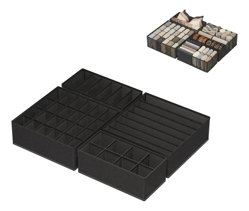 SET DE ORGANIZADORES PLEGABLES PARA CAJONES Y CLOSET - 1