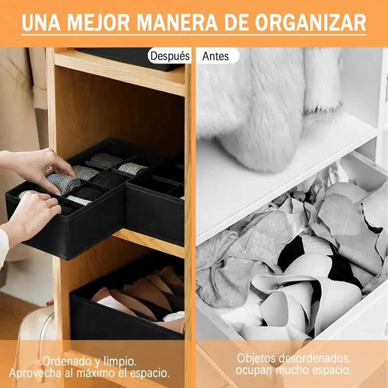 SET DE ORGANIZADORES PLEGABLES PARA CAJONES Y CLOSET - 5