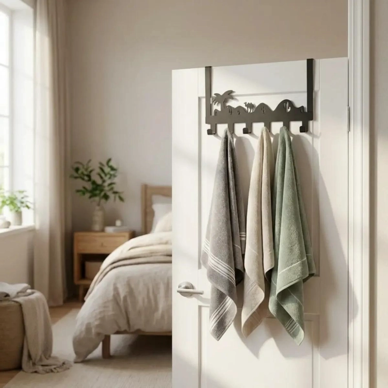 COLGADOR METALICO MULTIUSO PARA PUERTA IDEAL PARA ROPA Y ACCESORIOS - 1
