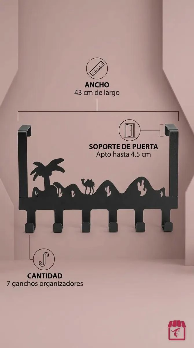 COLGADOR METALICO MULTIUSO PARA PUERTA IDEAL PARA ROPA Y ACCESORIOS - 4