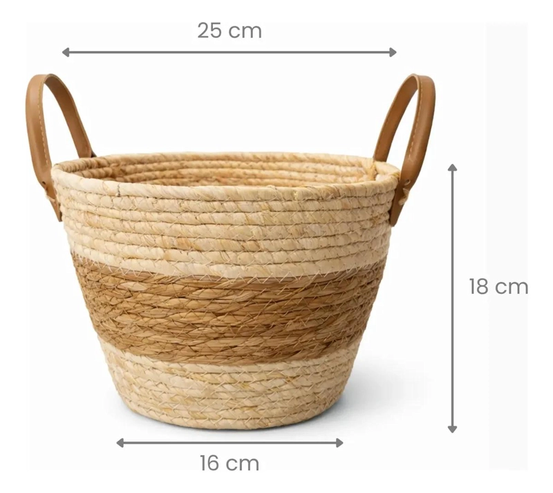 CESTA DE YUTE BEIGE PARA ALMACENAMIENTO Y ORGANIZACION - 3