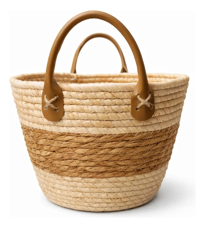 CESTA DE YUTE BEIGE PARA ALMACENAMIENTO Y ORGANIZACION - 7