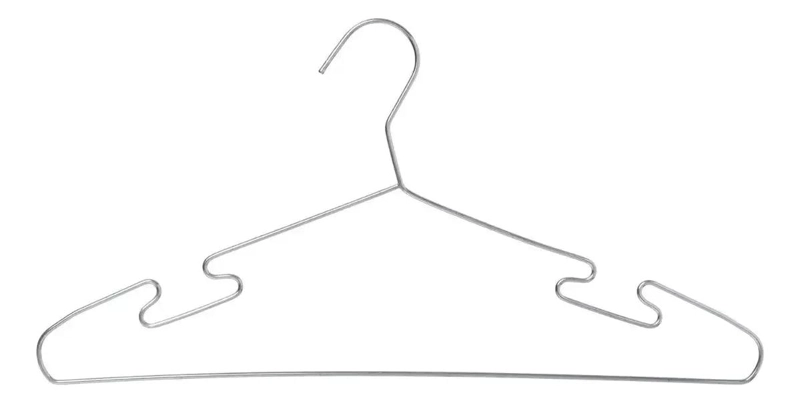 SET DE 10 COLGADORES DE ROPA METALICOS ANTIDESLIZANTES - 2