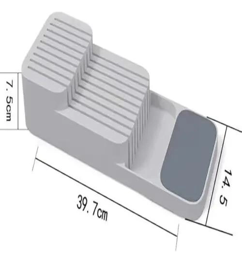 SOPORTE ORGANIZADOR PARA CUCHILLOS CON 9 COMPARTIMENTOS - 4