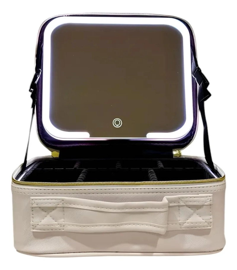 ORGANIZADOR DE COSME TICOS CON ESPEJO Y LUZ LED - 1
