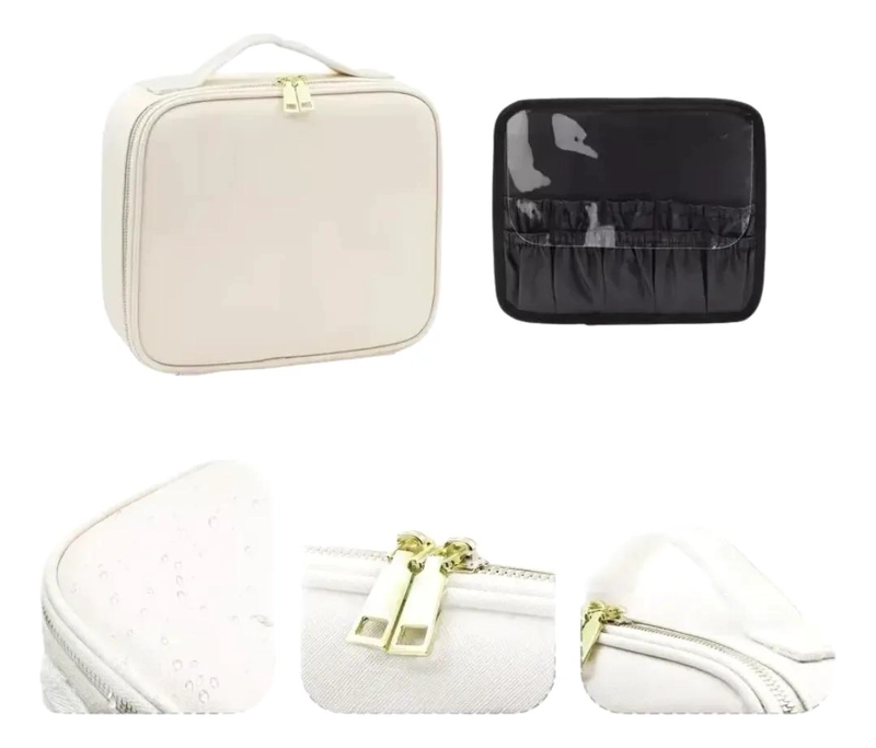 ORGANIZADOR DE COSME TICOS CON ESPEJO Y LUZ LED - 2
