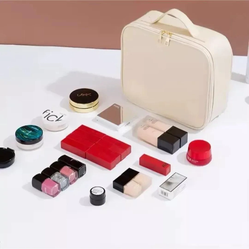 ORGANIZADOR DE COSME TICOS CON ESPEJO Y LUZ LED - 8