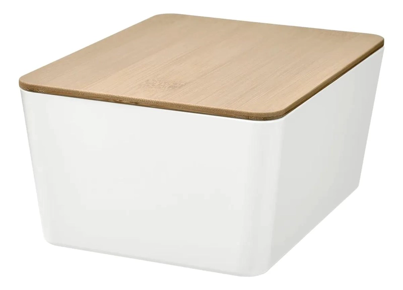 CAJA ORGANIZADORA APILABLE CON TAPA 13X18X8 CM - 1