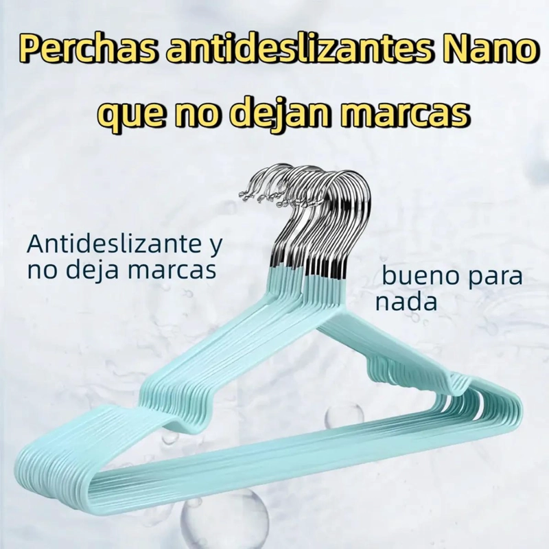 GANCHO COLGADOR ROPA ANTIDESLIZANTE 10 UNIDADES COLORES VARIADOS - 3