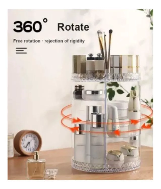ORGANIZADOR GIRATORIO DE COSME TICOS 360° CON DISEÑO ELEGANTE - 4