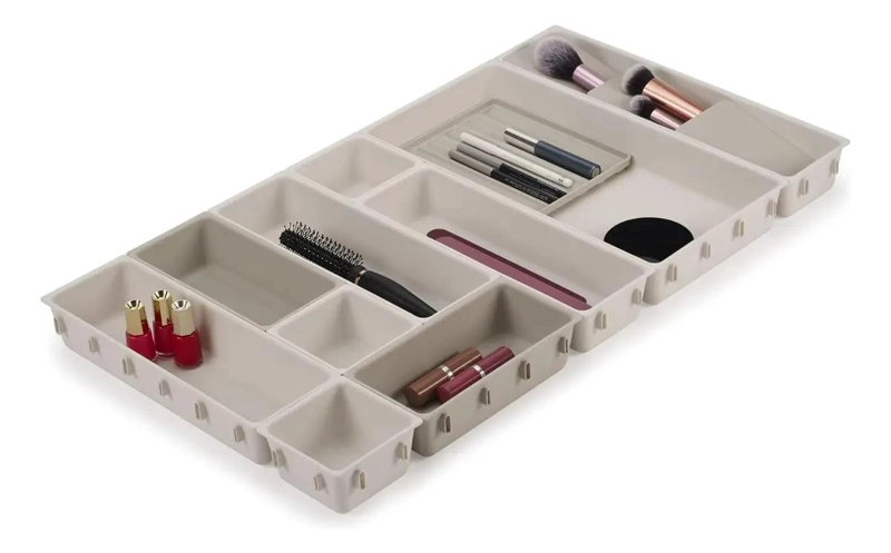 ORGANIZADOR MODULAR DE MAQUILLAJE CON 12 COMPARTIMENTOS DESMONTABLES - 1