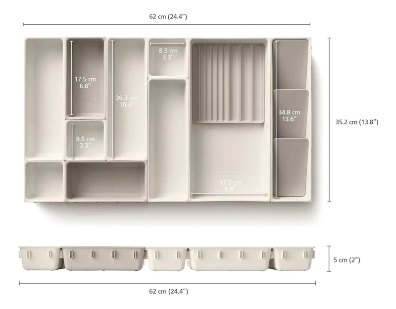 ORGANIZADOR MODULAR DE MAQUILLAJE CON 12 COMPARTIMENTOS DESMONTABLES - 5
