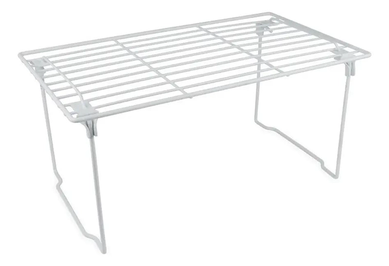 REPISA PLEGABLE METALICA ORGANIZADOR DE COCINA COLOR BLANCO - 1