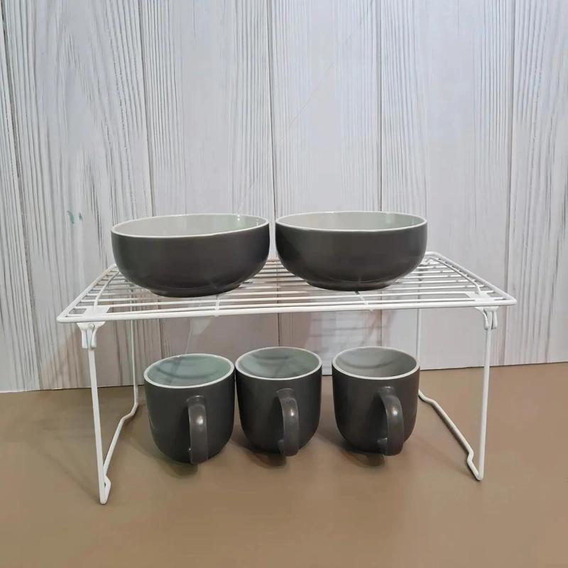 REPISA PLEGABLE METALICA ORGANIZADOR DE COCINA COLOR BLANCO - 5