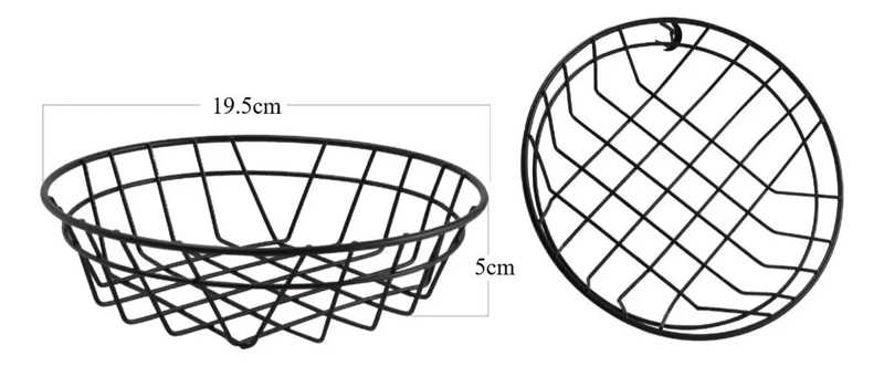 SET DE 2 CANASTOS DE ACERO PARA FRUTAS Y ALIMENTOS - 2